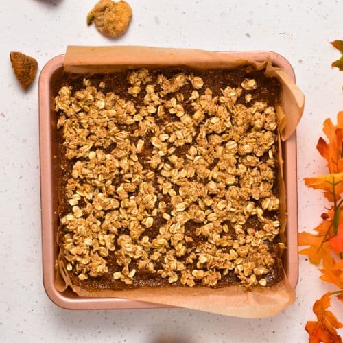 Pumpkin Spice Fig Bars ready to bake