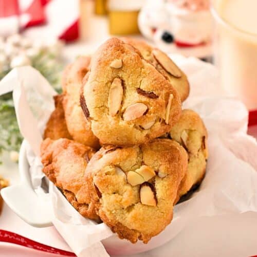 Almond Christmas Cookies (4 Ingredients, No Eggs, No Dairy)