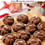 Chocolate Almond Thumbprint Cookies