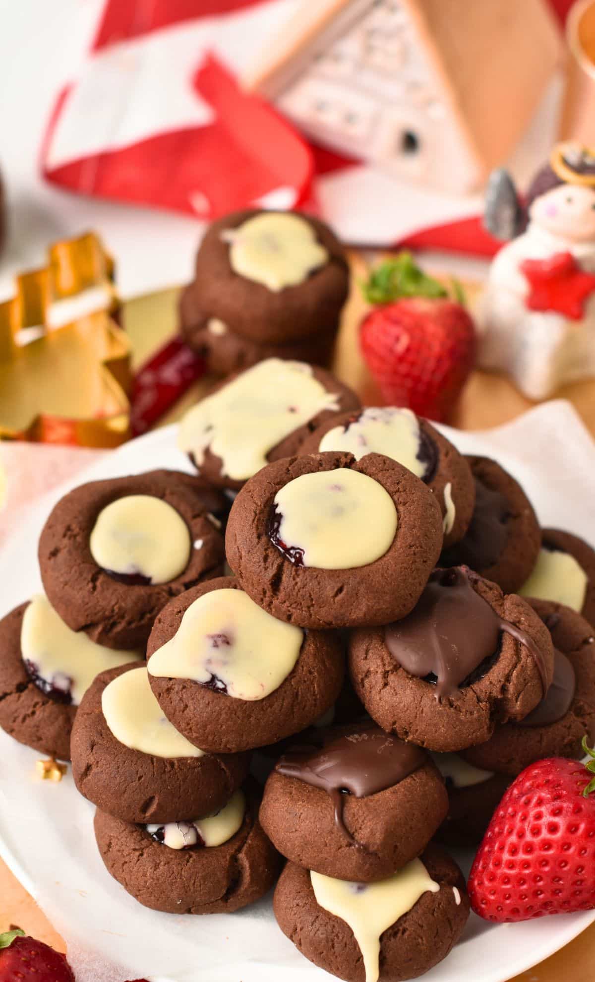 Chocolate Thumbprint Cookies