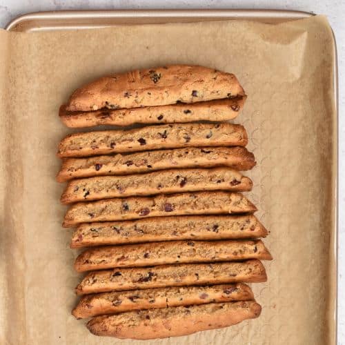 Almond Cranberry Cookies separated out of the oven.