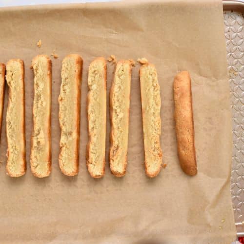 Almond Flour Biscotti ready for the second bake.