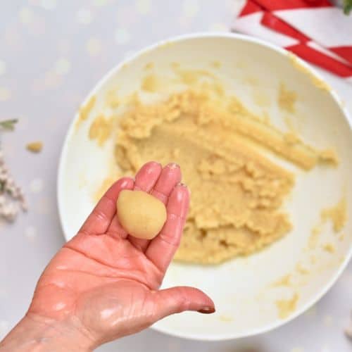 Ball of Almond Horns Cookie dough