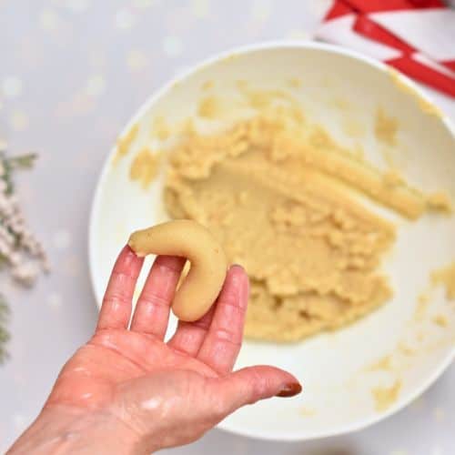 Shaping Almond Horns Cookies