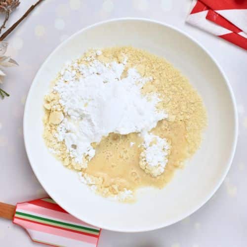 Almond flour and powdered sugar for the Almond Horns Cookies