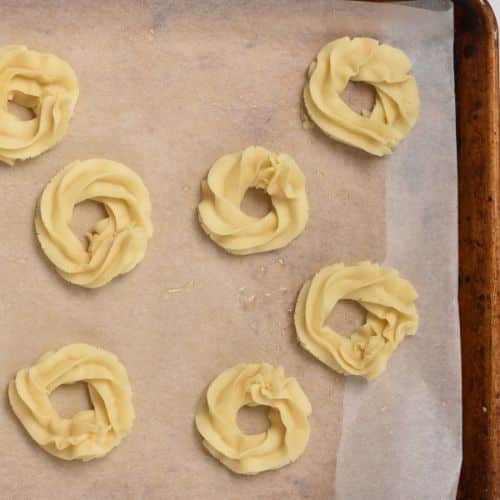 Christmas Wreath Cookies ready to bake