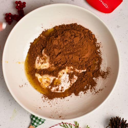 Healthy Truffle ingredients in a mixing bowl.