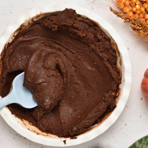 Sweet Potato Brownie batter in a mixing bowl.