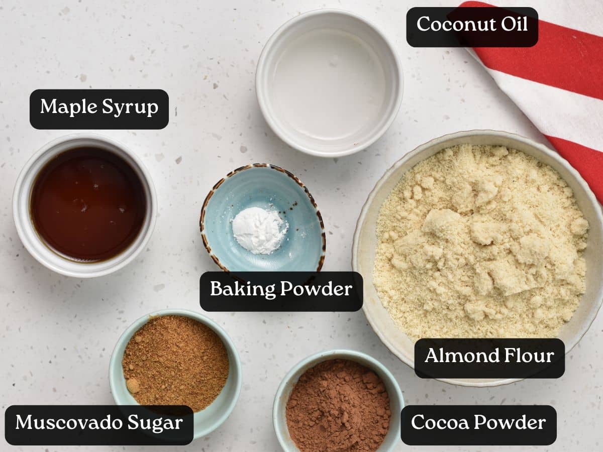 Ingredients for Healthy Chocolate Cookies