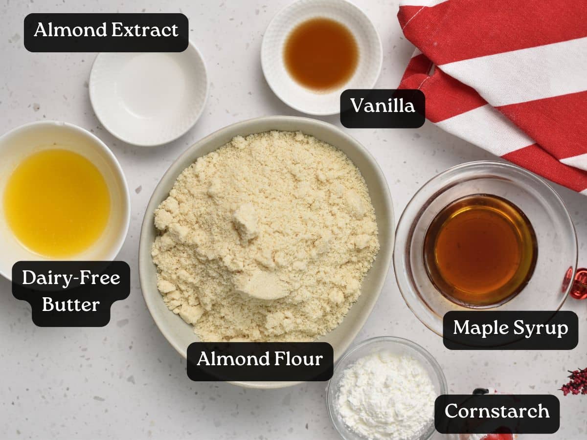 Ingredients for Healthy Christmas Cookies