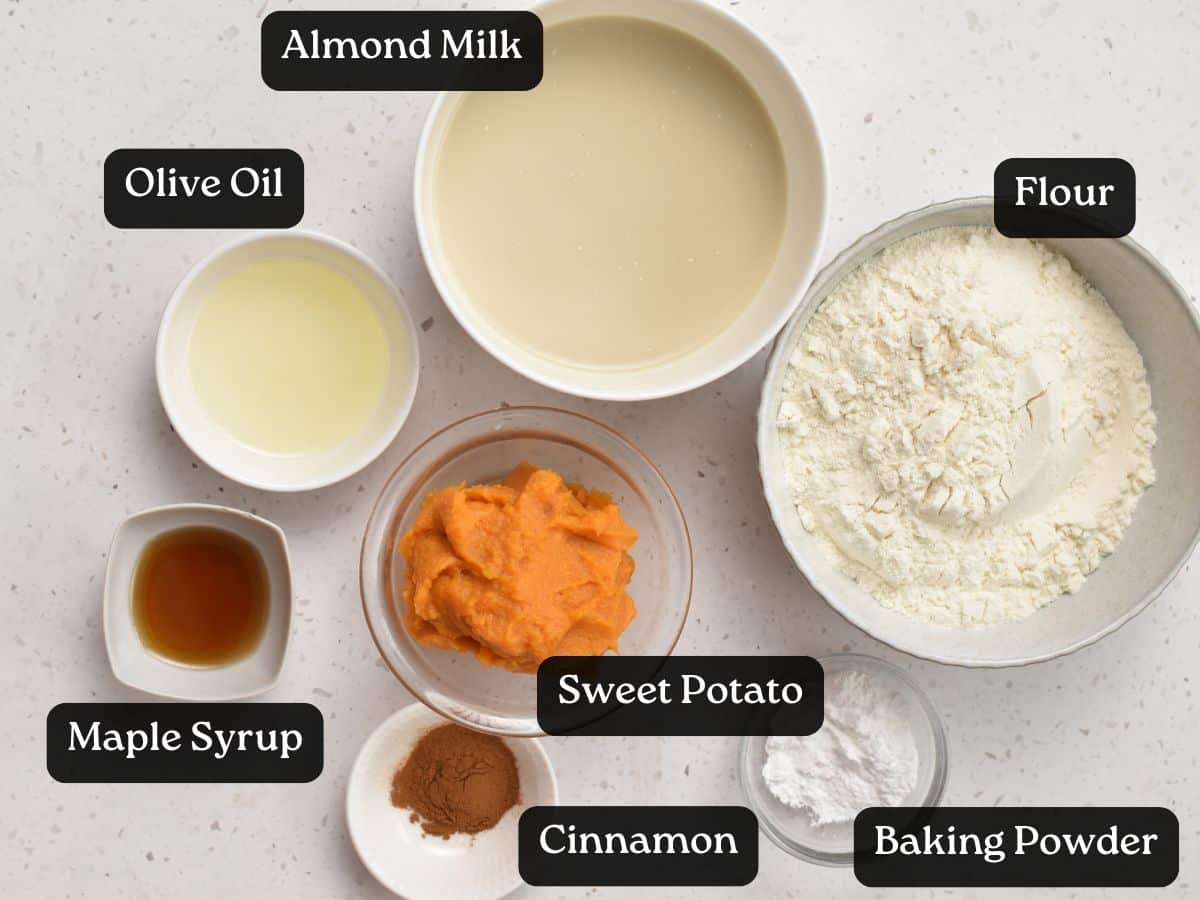 Ingredients for Sweet Potato Pancakes