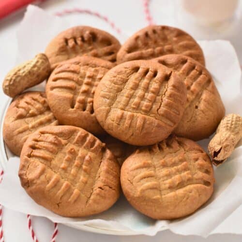 3-Ingredient Peanut Butter Cookies (No Refined Sugar, No Eggs, No Dairy)