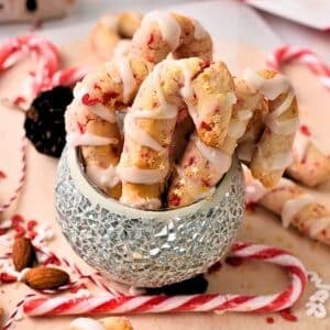 Almond Candy Cane Cookies