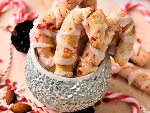 Almond Candy Cane Cookies