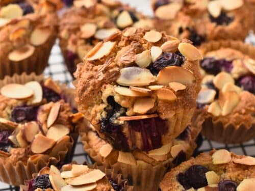 Almond Flour Blueberry Muffins