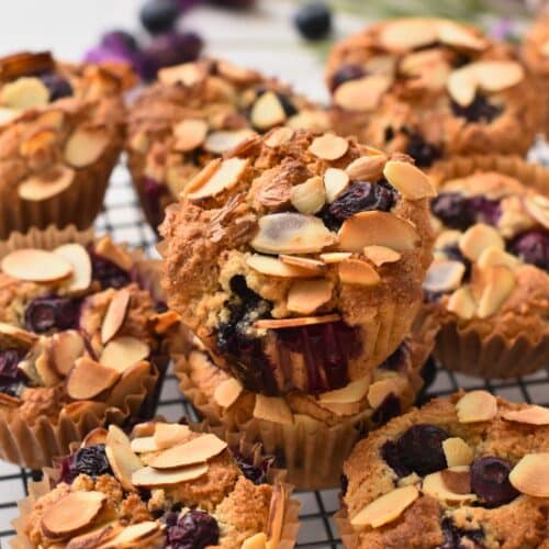 Almond Flour Blueberry Muffins (Healthy, Gluten-Free)