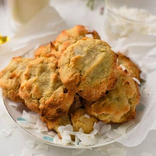 Almond Flour Coconut Cookies (4 Ingredients)