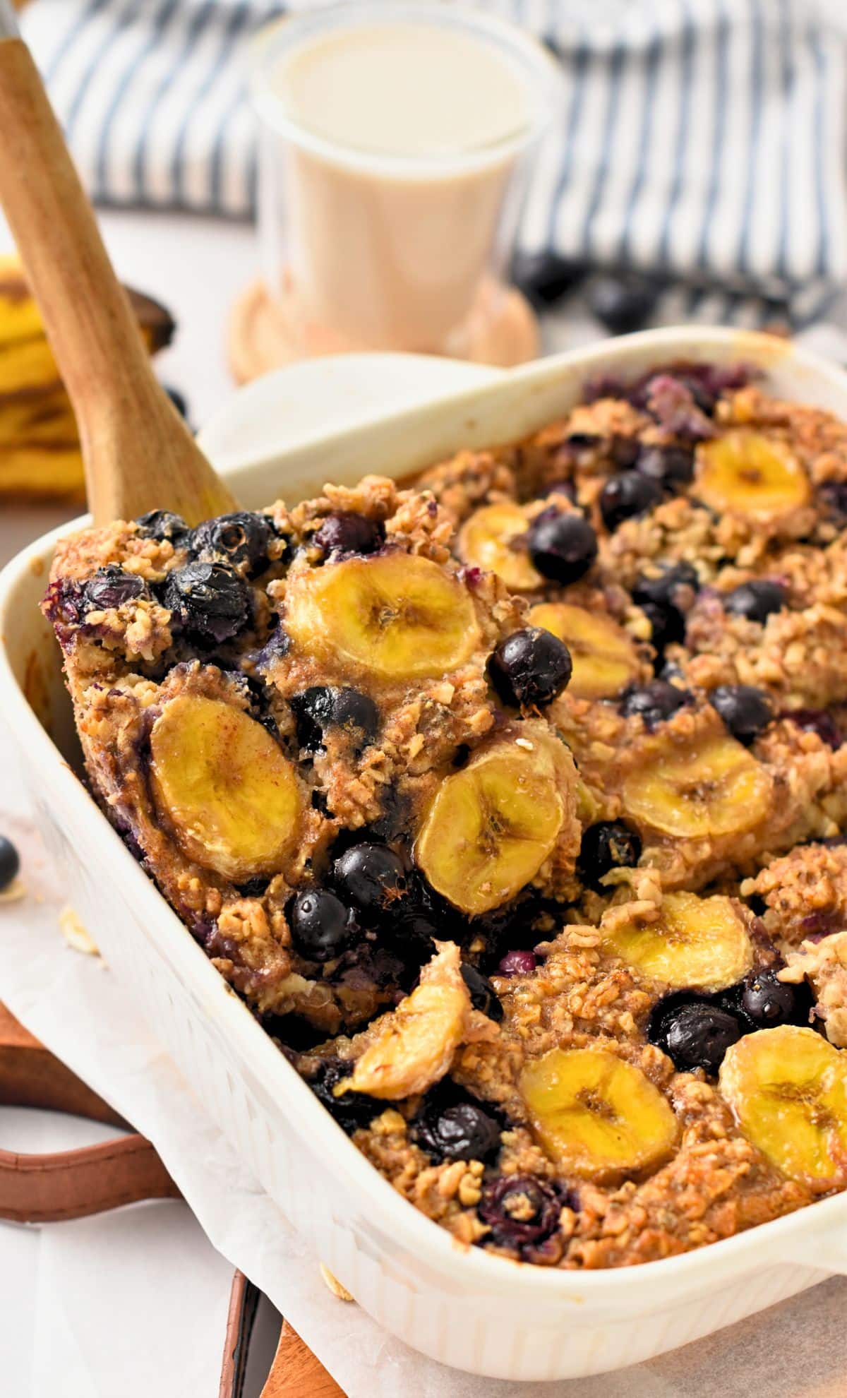 Baked Banana Blueberry Oatmeal