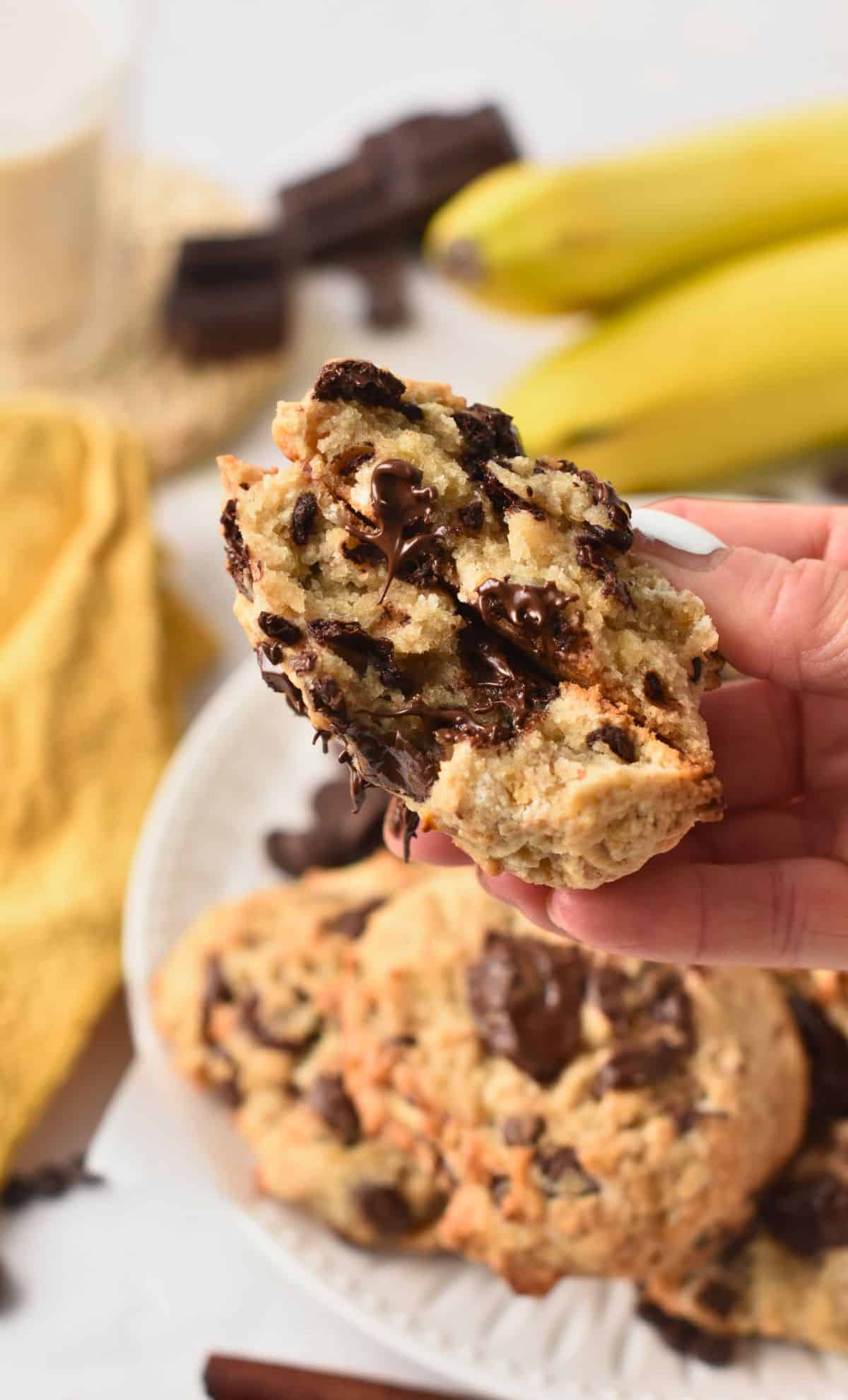 Banana Chocolate Chip Cookies