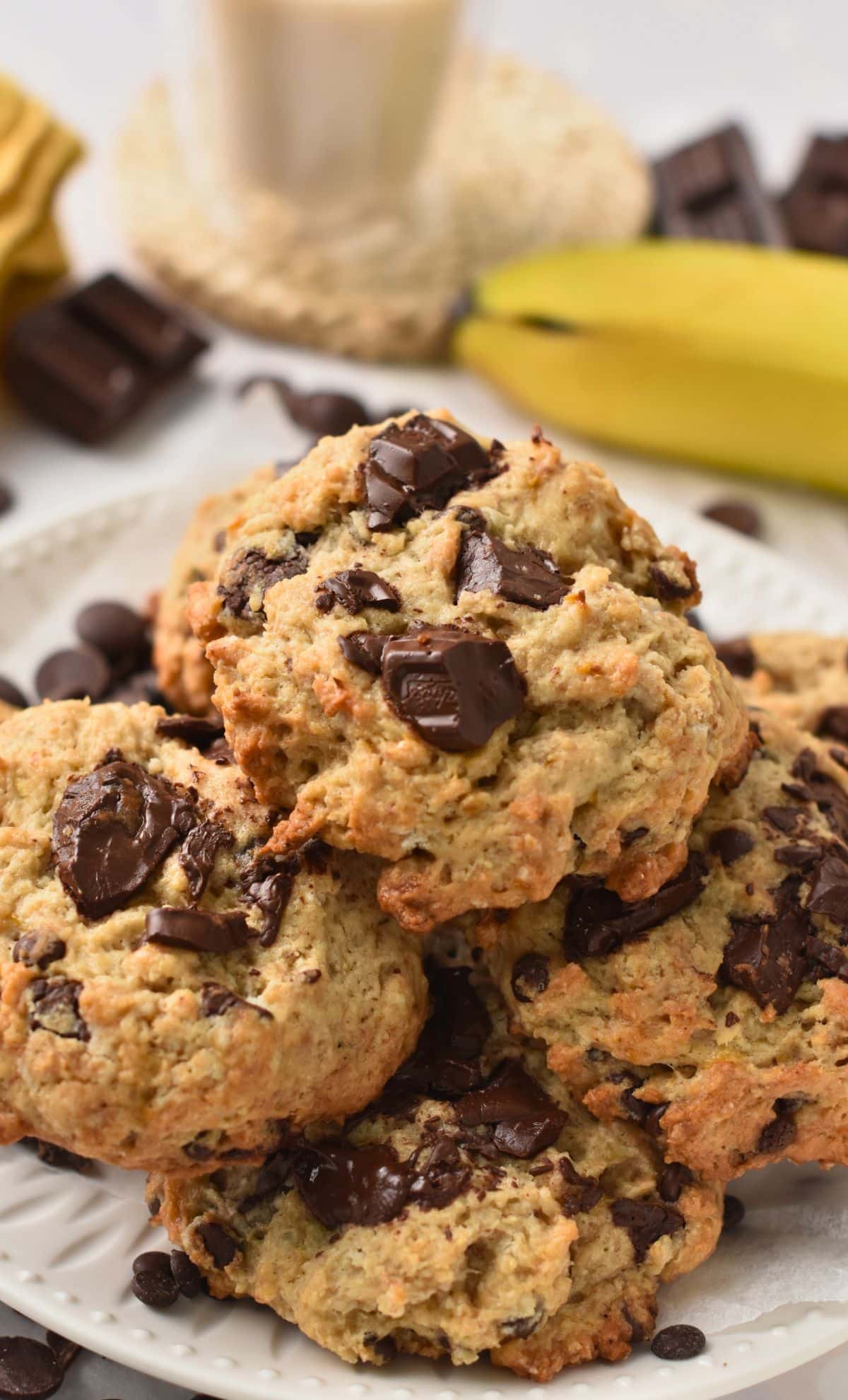 Banana Chocolate Chip Cookies