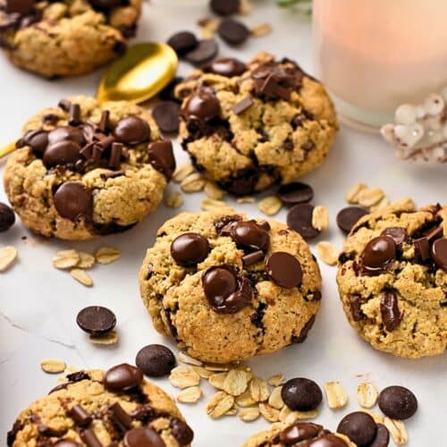 Healthy Chocolate Chip Cookies (2x Less Sugar!)