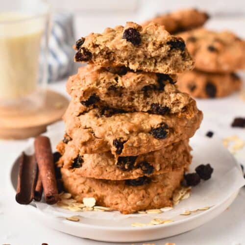 Healthy Oatmeal Cookies (5g Protein, No Eggs, No Refined Sugar)