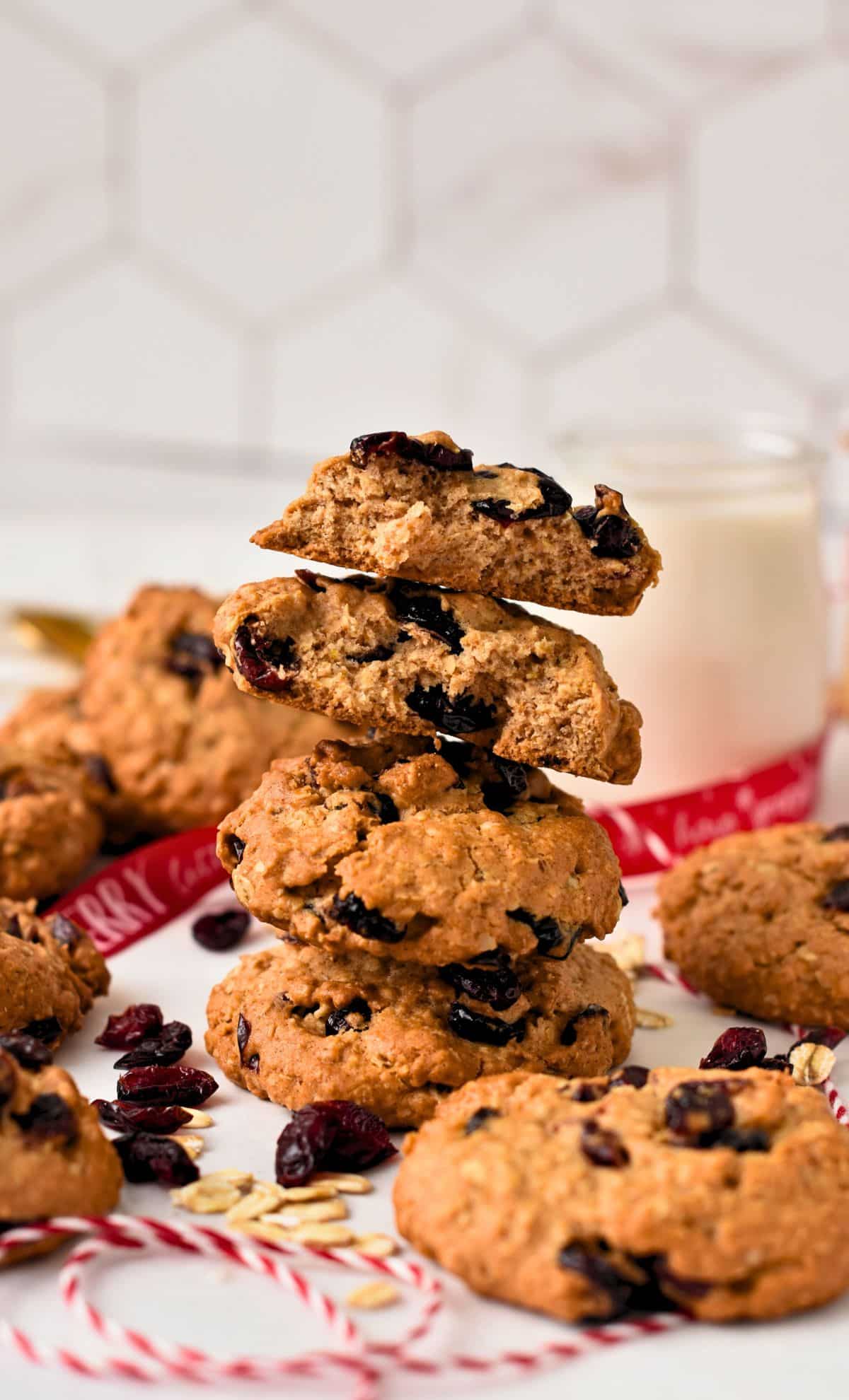 Healthy Oatmeal Cranberry Cookies