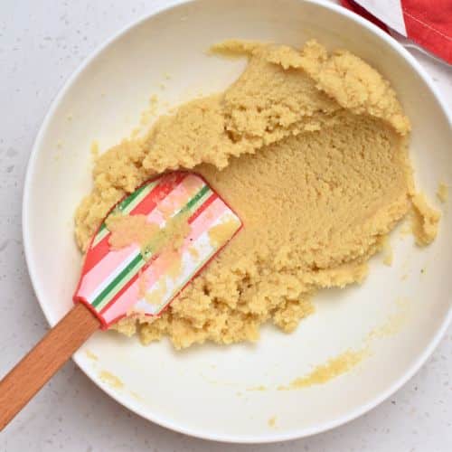 Combined Almond Cloud Cookie dough in a bowl.