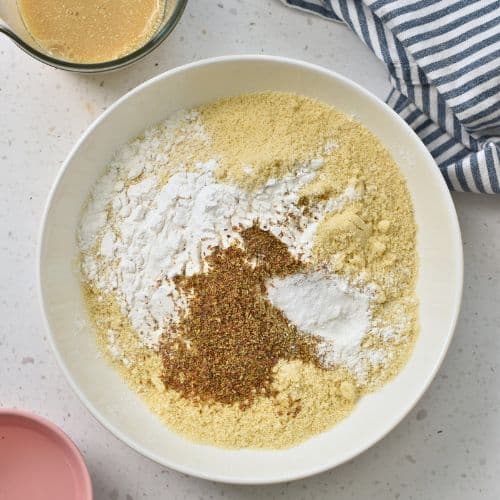 Dry Almond Flour Muffin ingredients in a bowl.