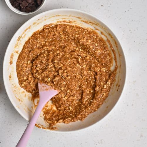 Almond Flour Oatmeal Cookies dough in a bowl.