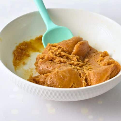 Chickpea Flour Cookie dough in a bowl.