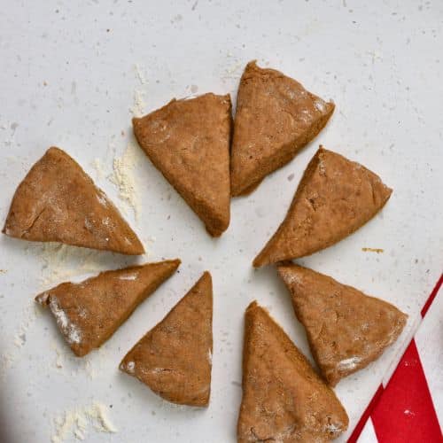 Slices of Gingerbread Scone dough.