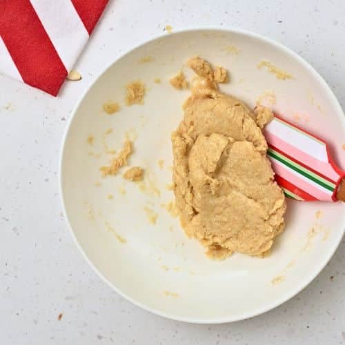 Healthy Biscotti dough in a mixing bowl.