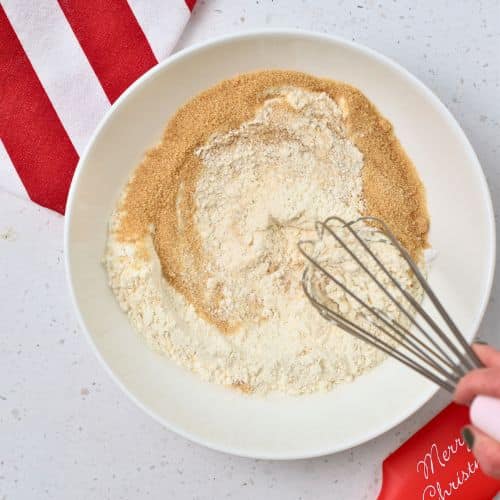 Dry Healthy Biscotti in a mixing bowl.