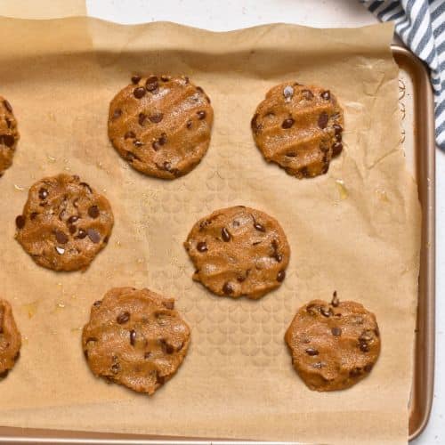 Tahini cookies ready to bake.