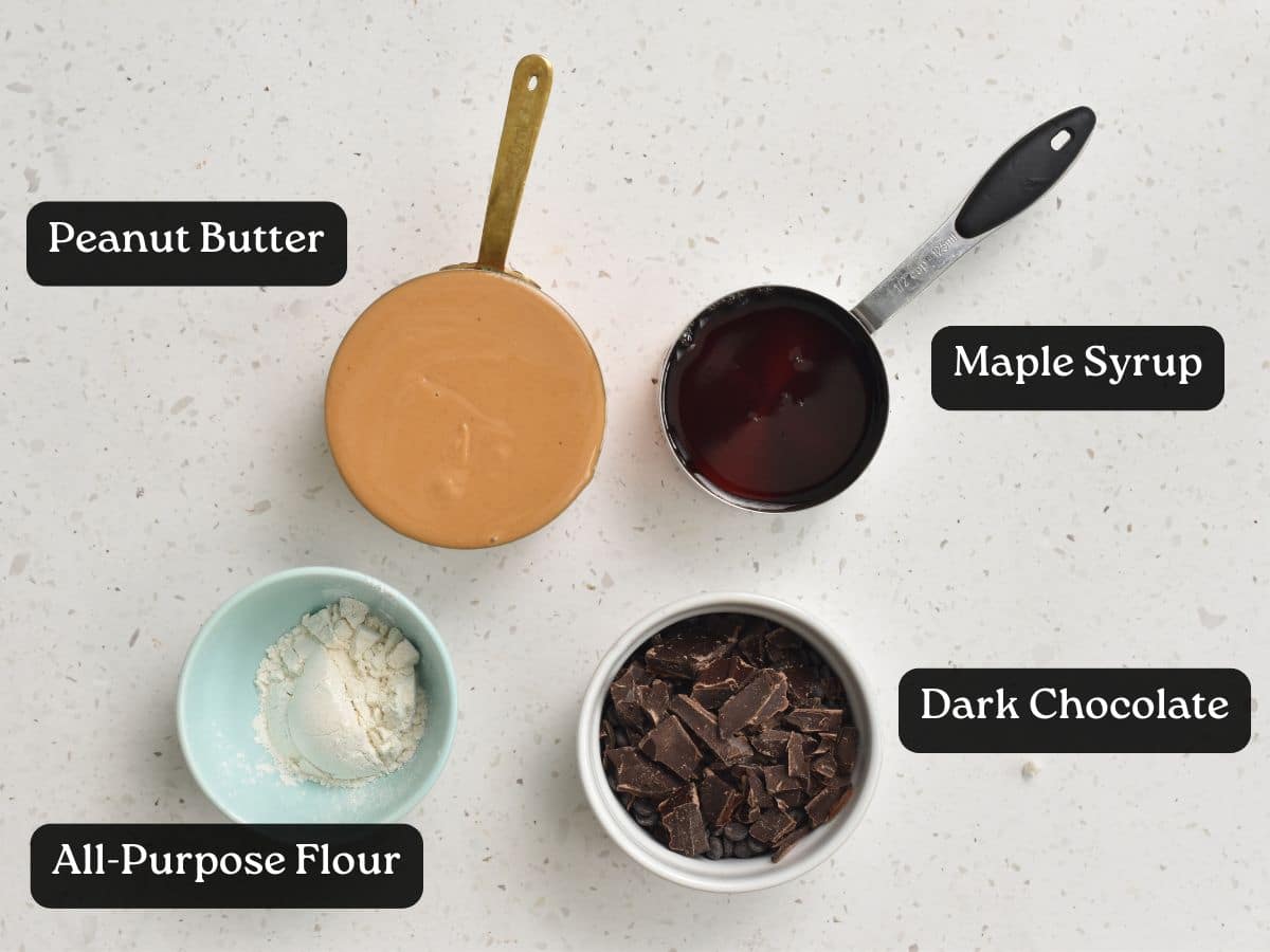 Ingredients for 4-Ingredient Peanut Butter Cookies