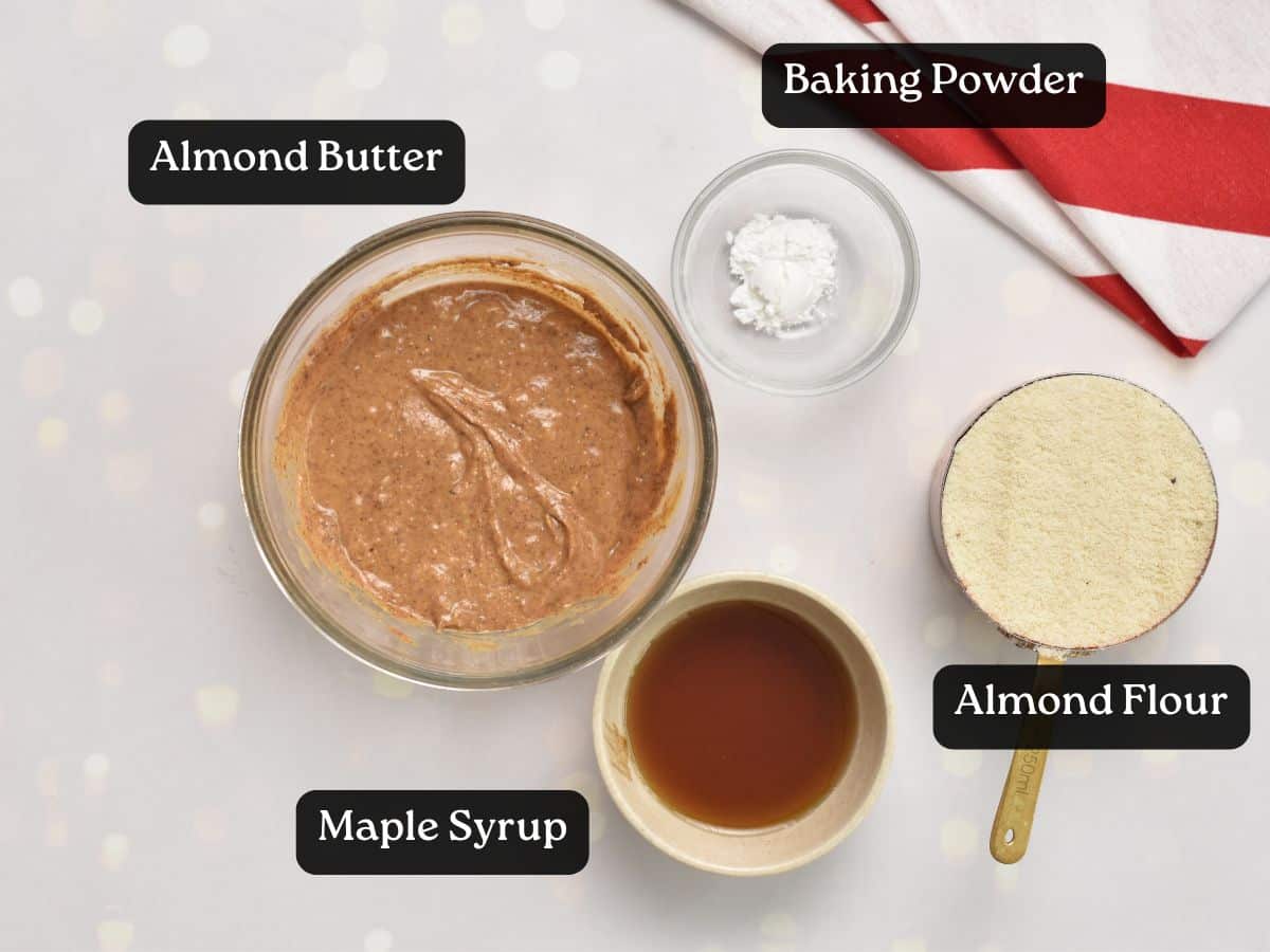 Ingredients for Almond Butter Cookies