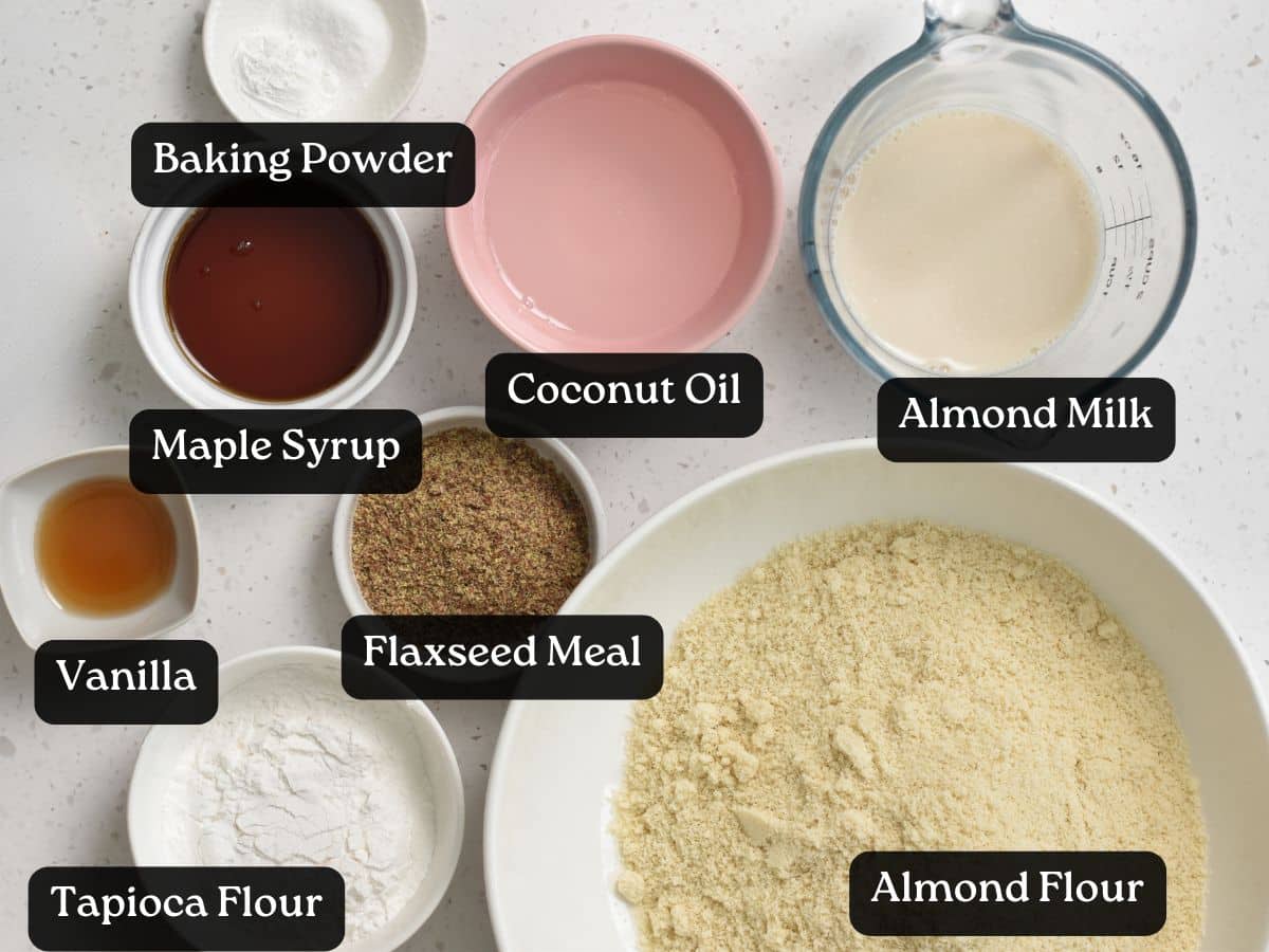 Ingredients for Almond Flour Muffins