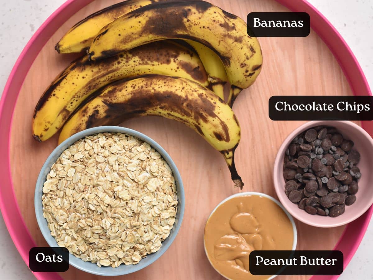 Ingredients for Banana Oat Bars