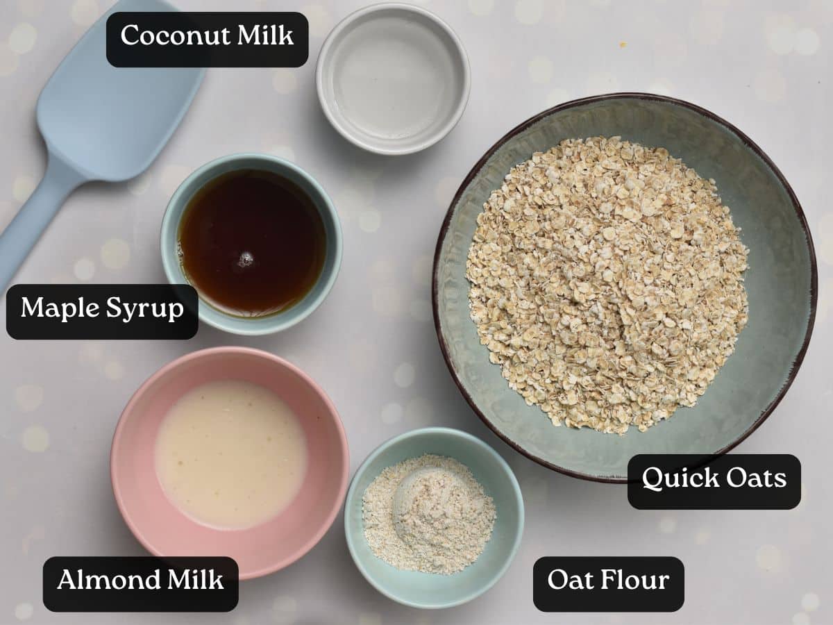 Ingredients for Crispy Oatmeal Cookies