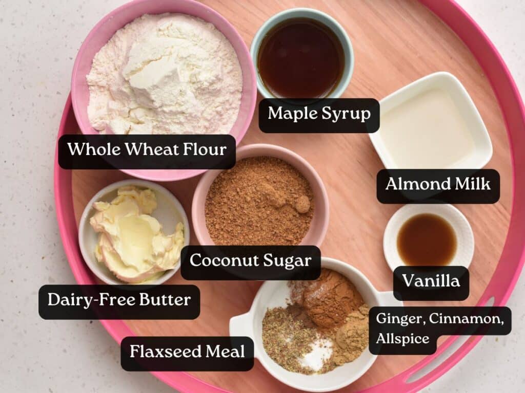 Ingredients for Healthy Gingerbread Cookies