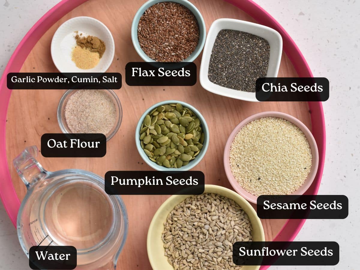 Ingredients for Seed Crackers