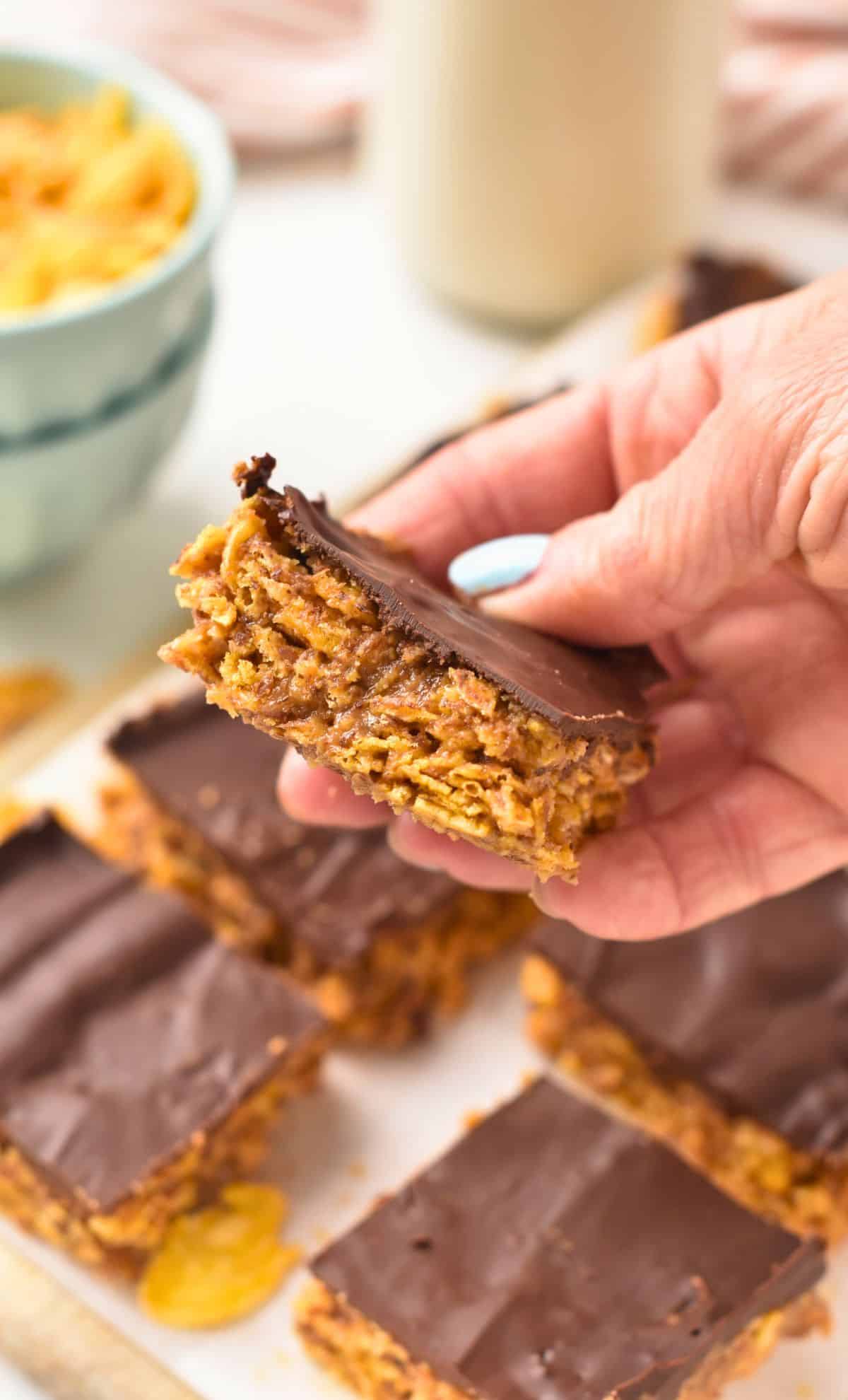 Peanut Butter Cornflakes Bars