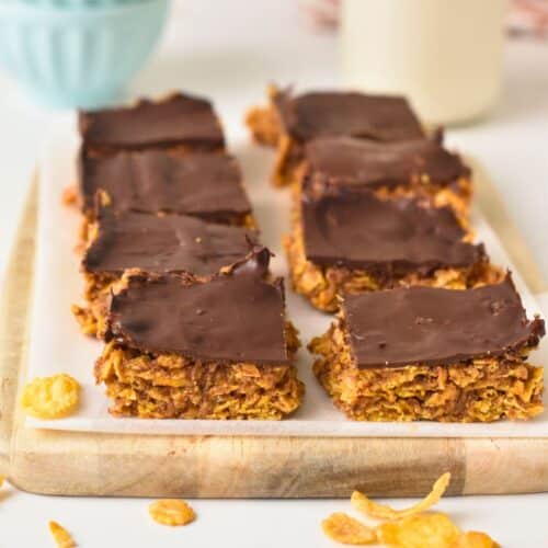 Peanut Butter Cornflakes Bars (Healthy, 6g Protein, No-Bake)