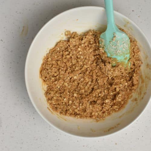 Oat mixture for the Healthy Monster Cookies.