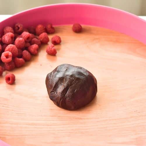 No-Bake Brownie Bite dough ball.