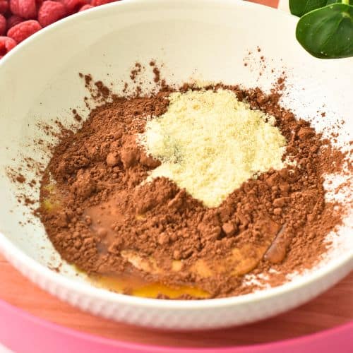 No-Bake Brownie Bite ingredients in a bowl.