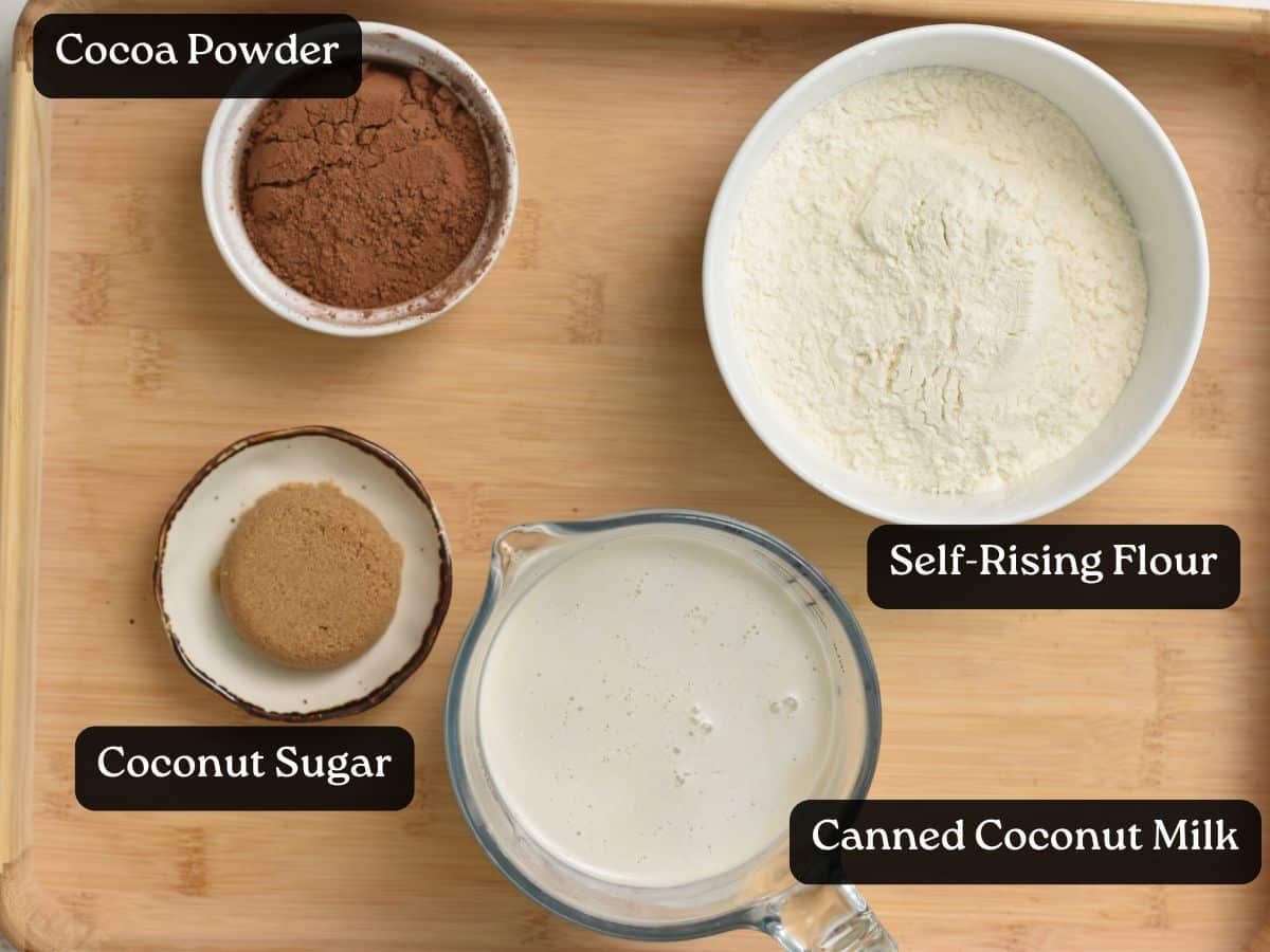 Ingredients for Chocolate Pancakes