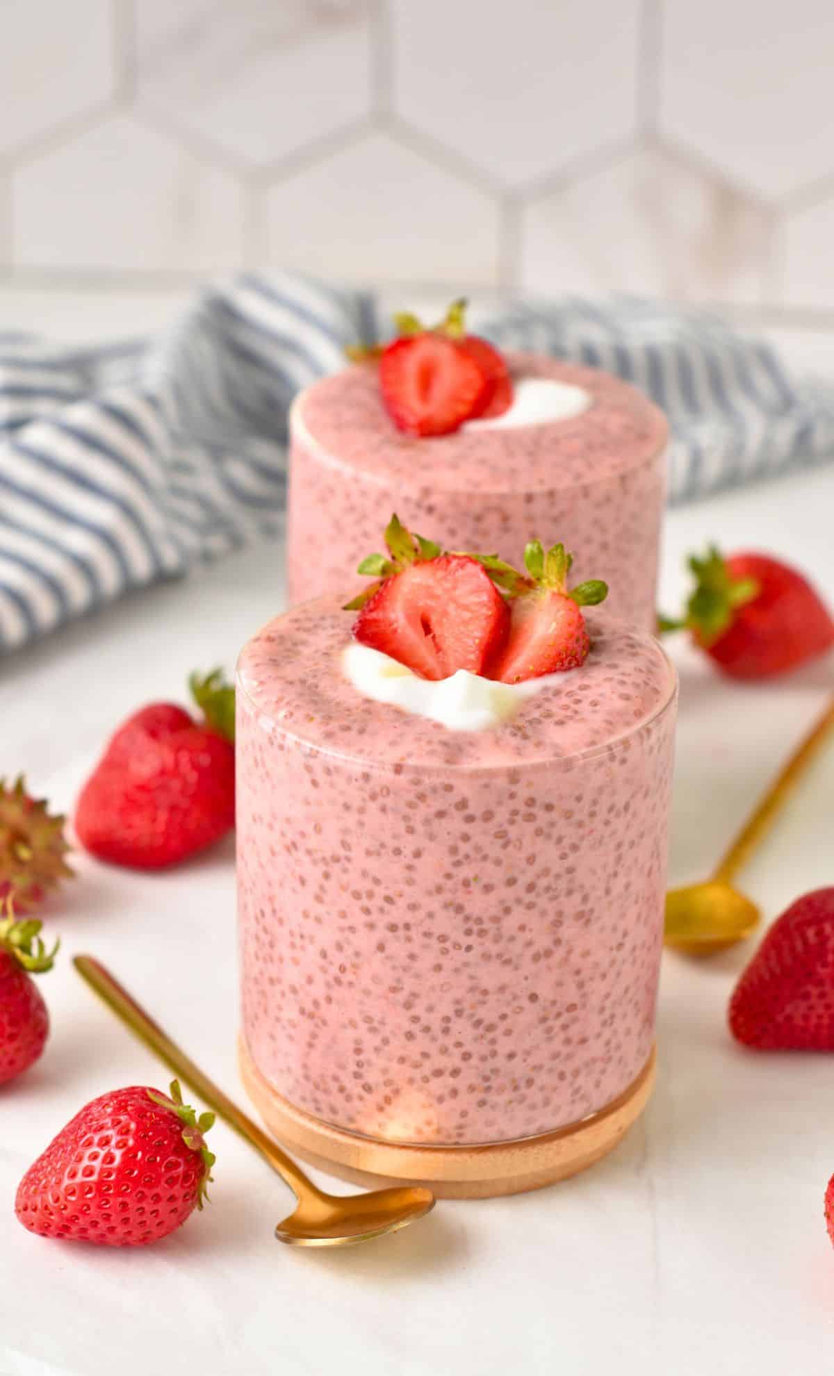 Strawberry Chia Seed Pudding