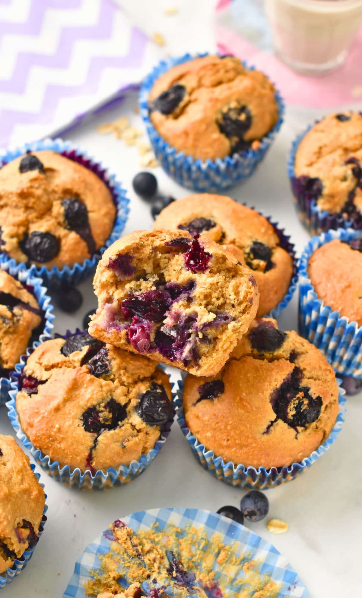 Whole Wheat Blueberry Muffins